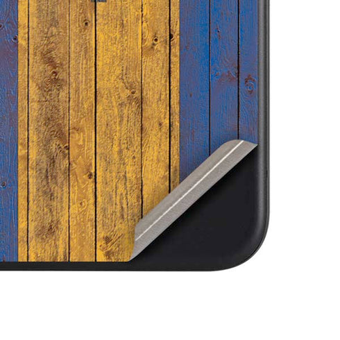 Barbados Flag Dark Wood Google Pixel 8a Skin